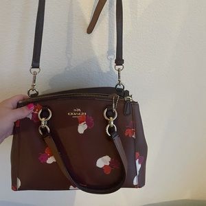 Coach floral satchel